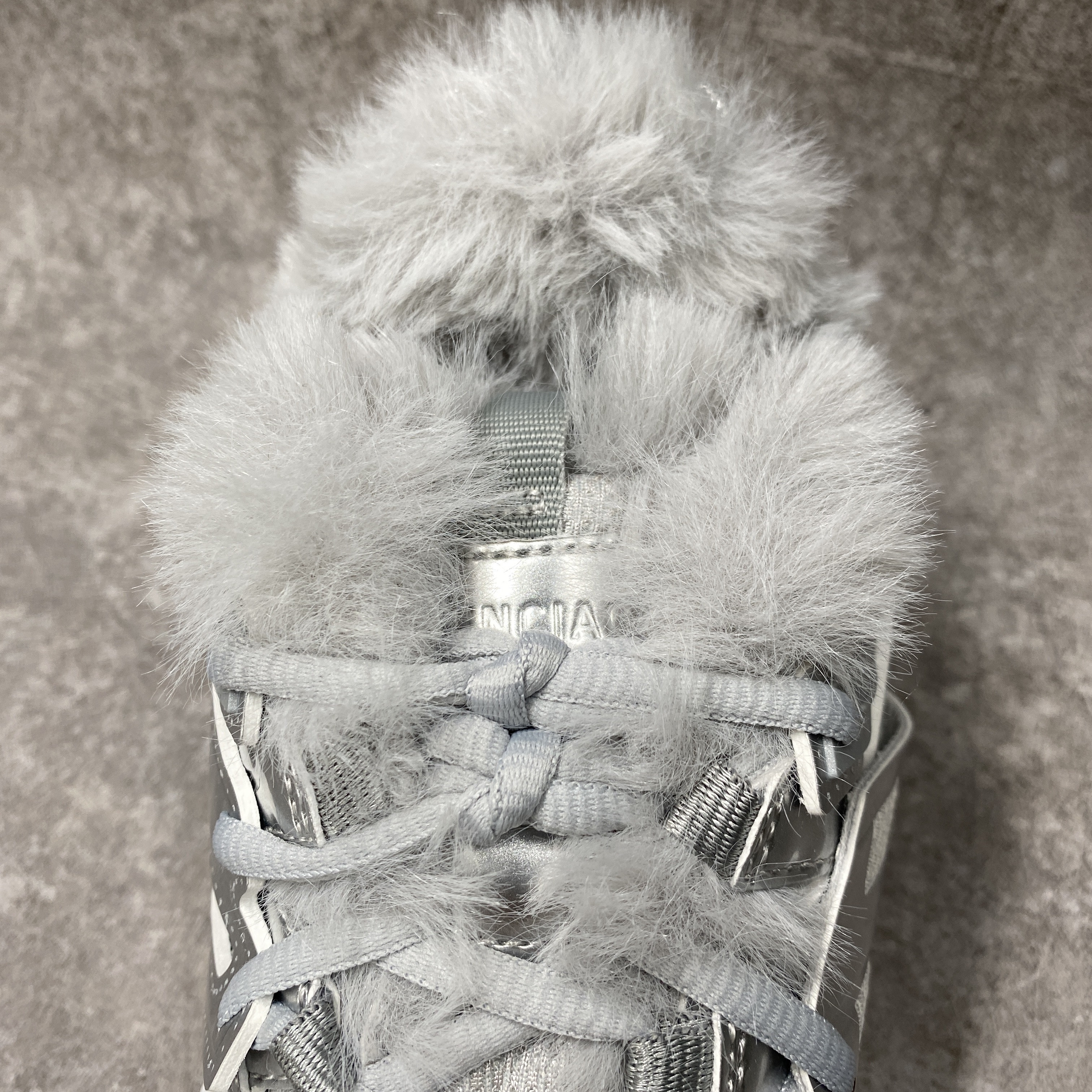 Balenciga Track Sneaker Silver Fur