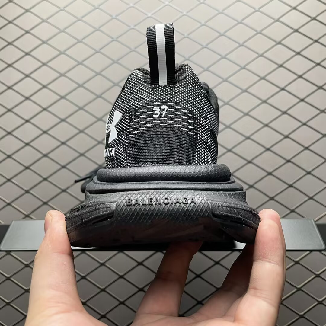 UA Balenciga 3XL Knit Sneaker Black (run one size large)