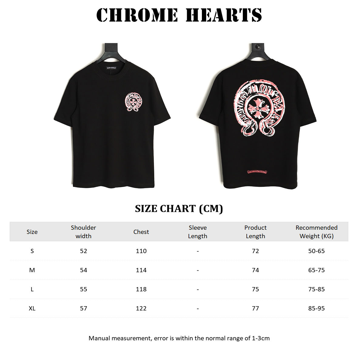 Ch*0me hearte ch 25ss short-sleeved t-shirt