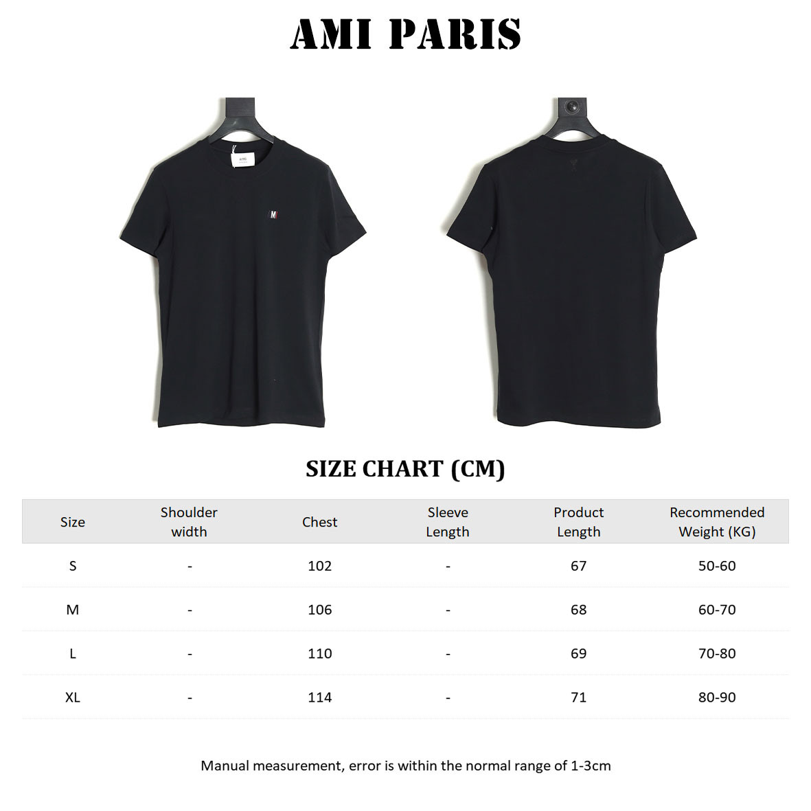 Ami Paris 25ss Short-sleeved T-shirt