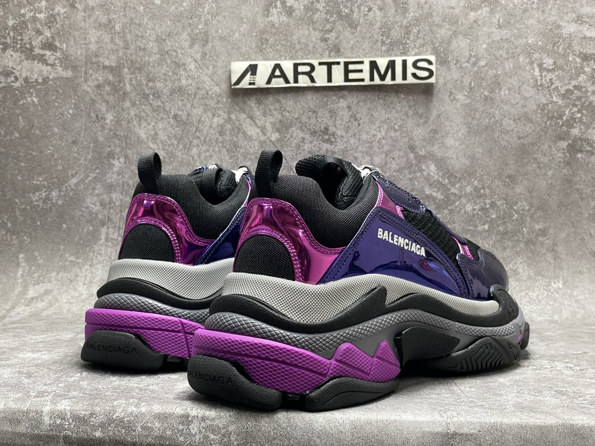 Balenciga Triple S Sneaker Bright Purplish Red