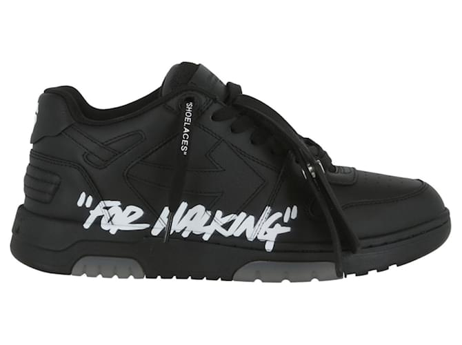 OFF-WHITE Out Of Office OOO For Walking Low Tops Black White (SS22)