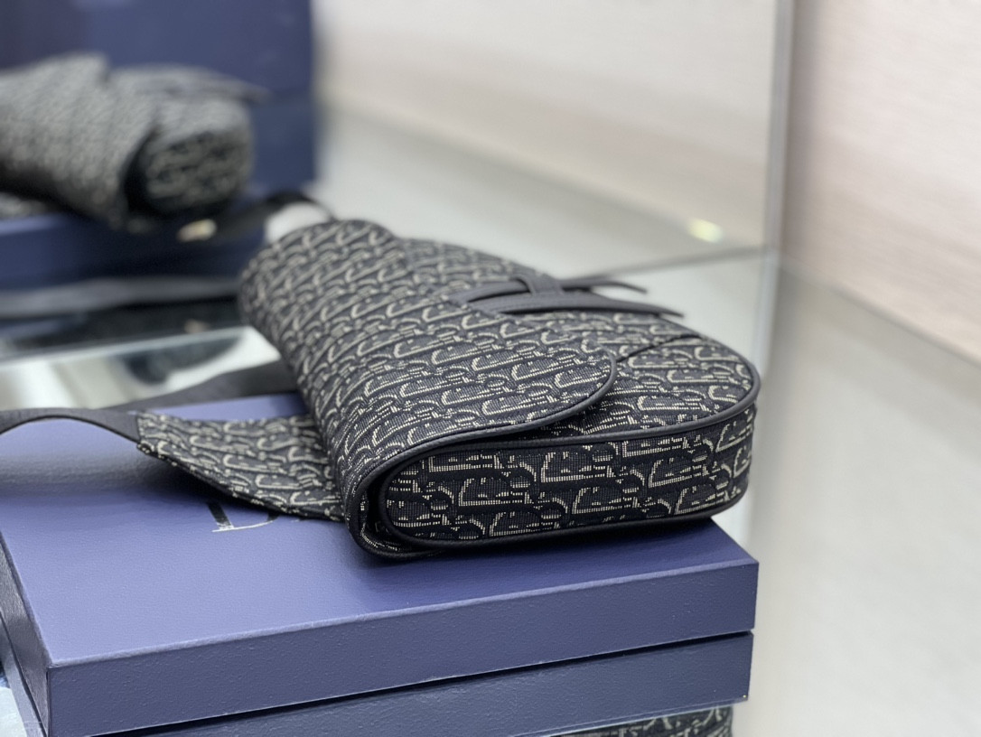 ch**an D*or saddle crossbody bag oblique canvas 26 x 19 x 4.5 cm