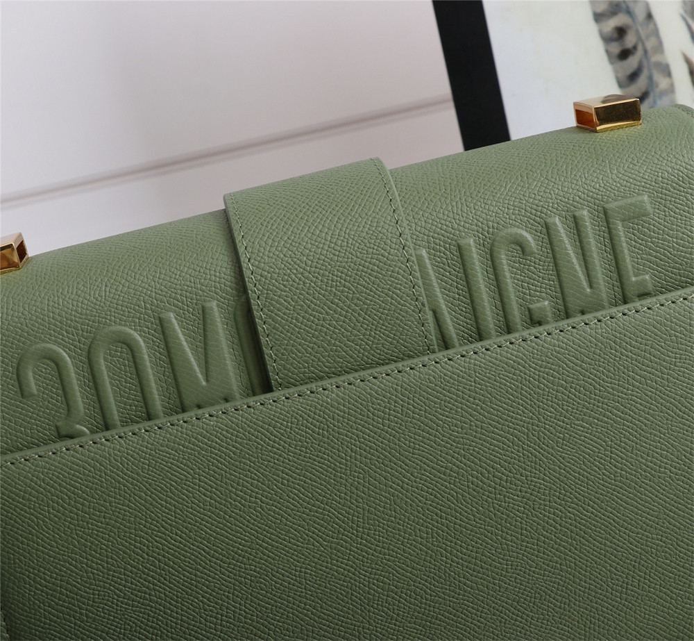D*or 30 montaigne chain bag grained green