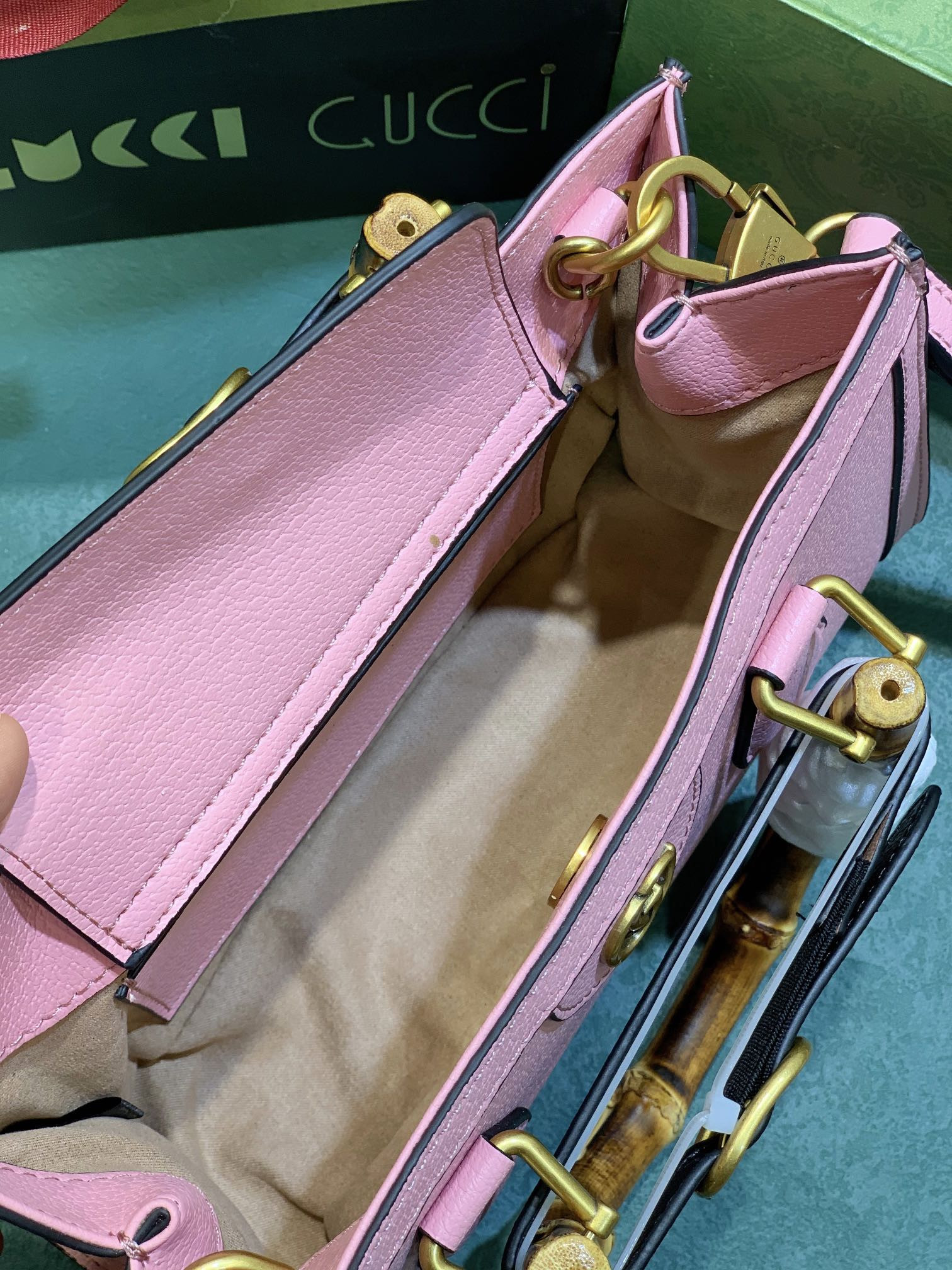 G*u*i diana small shoulder bag pink 25w x 16h x 9d cm