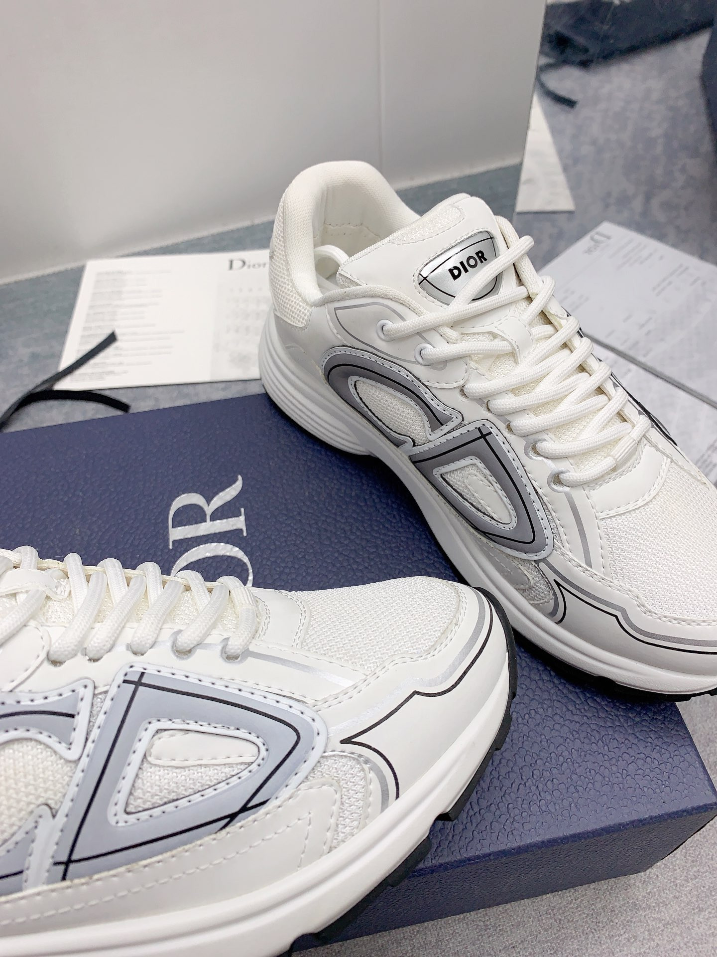 ua D*or b30 sneaker white mesh and technical fabric