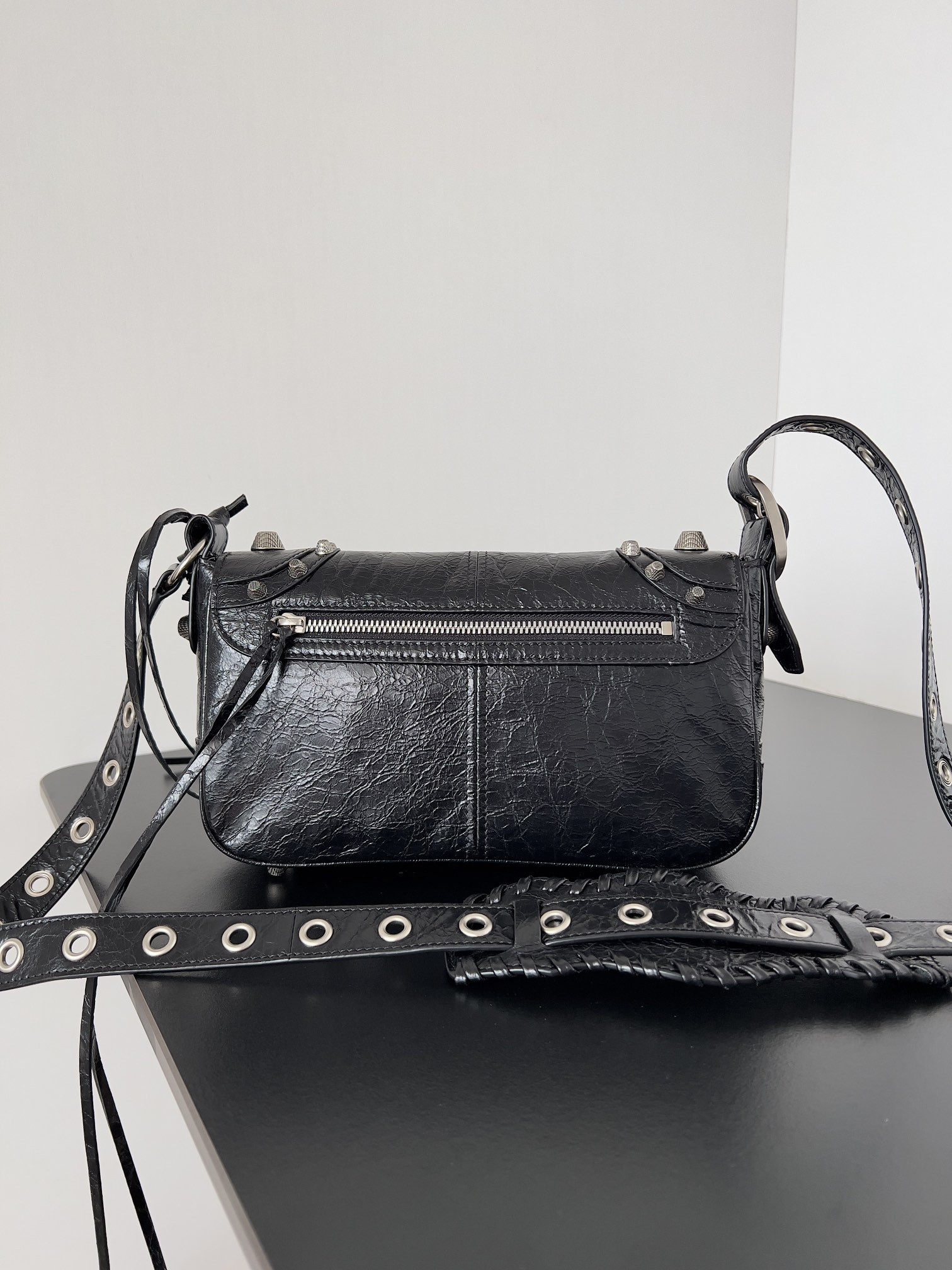Ba*len*cia*ga le cagole mini flap bag in black 20 x 14 x 5 cm