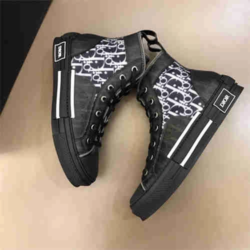 DR B23 OBLIQUE HIGH TOP SNEAKER BLACK Stretchable 1172