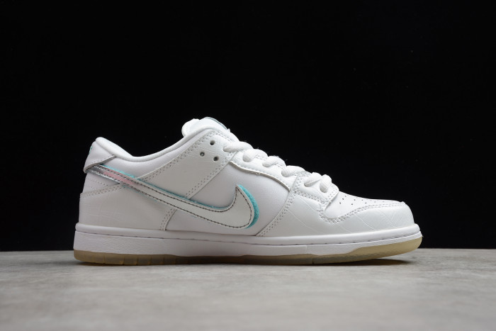 nike sb dunk low Di*m*nd supply co white Di*m*nd bv1310-100
