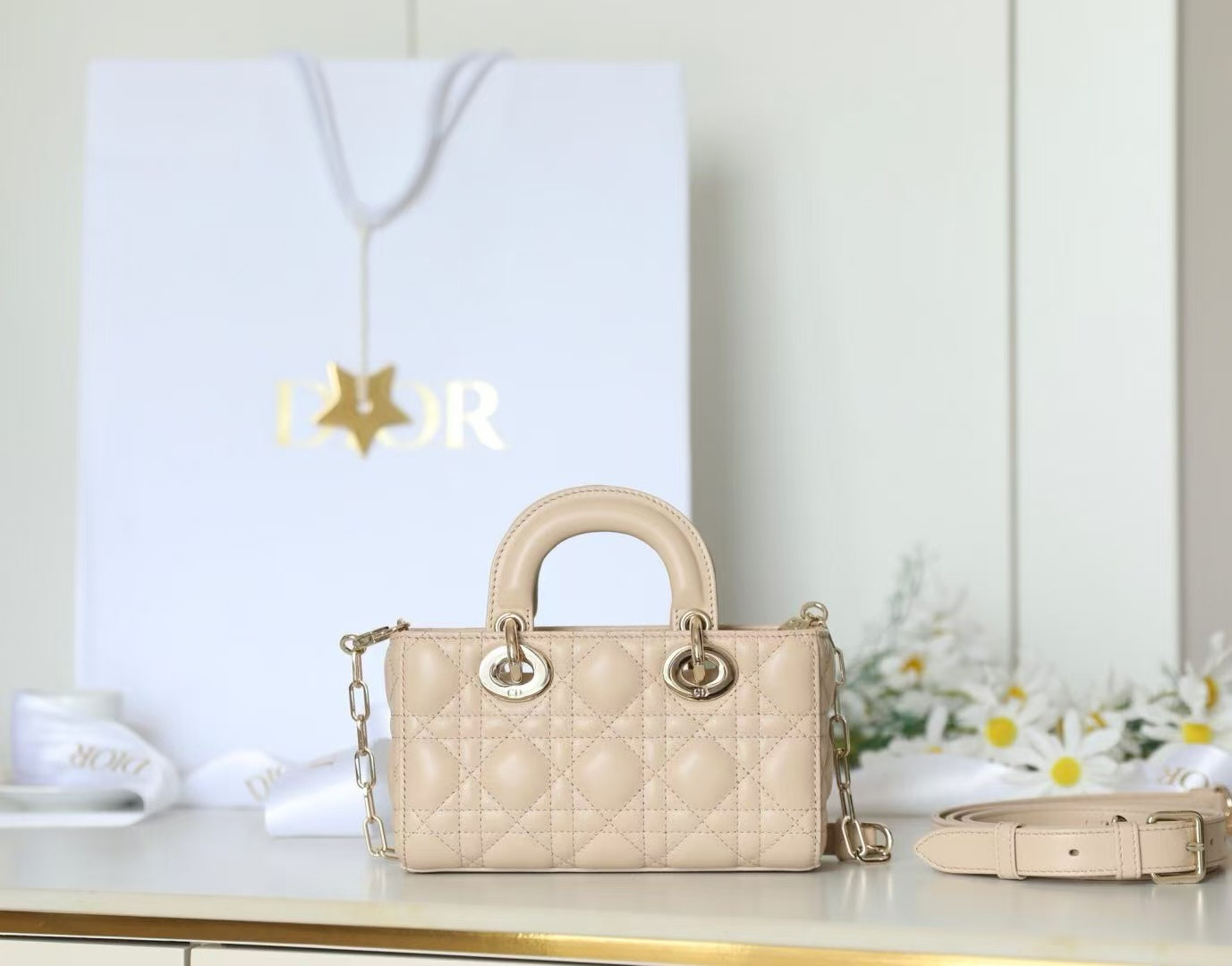 Dior Mini Lady D-Joy Bag 19x10.5x5.5cm