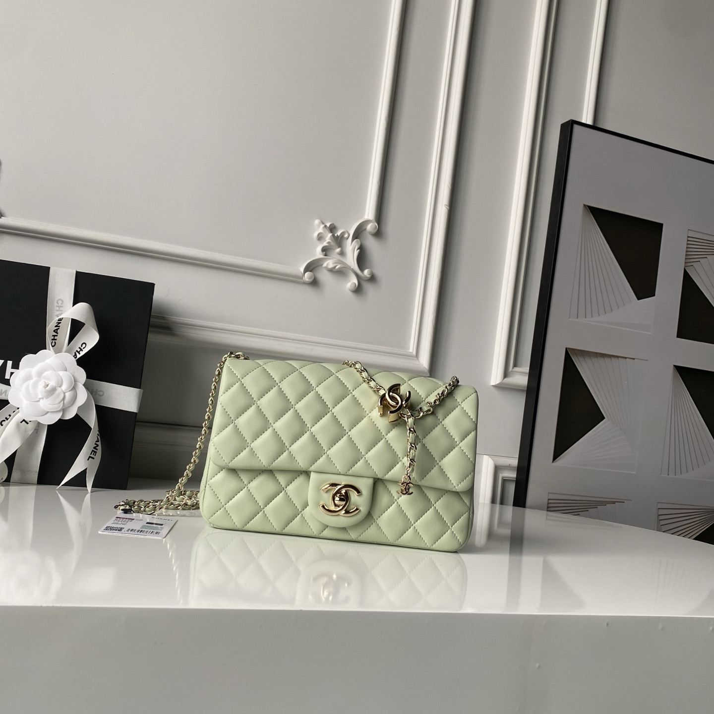 Ch**el classic flap handbag cf as5756 14.5x23.5x7cm