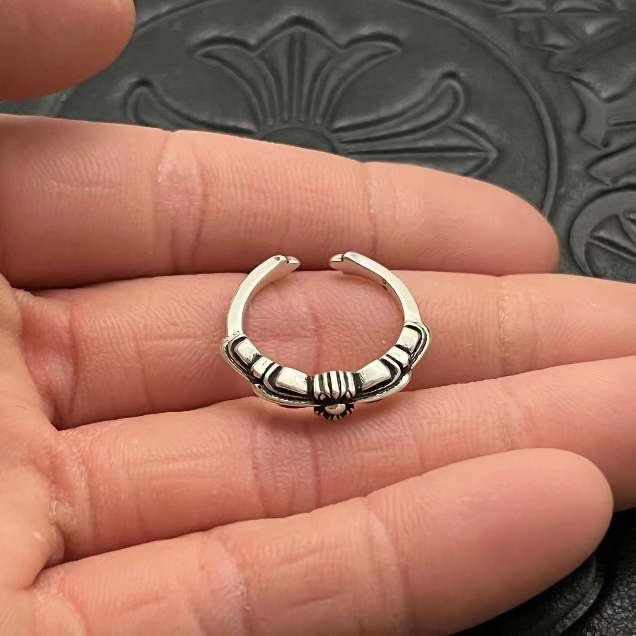 Ch*0me He**ts Open-ended Small Cross Ring