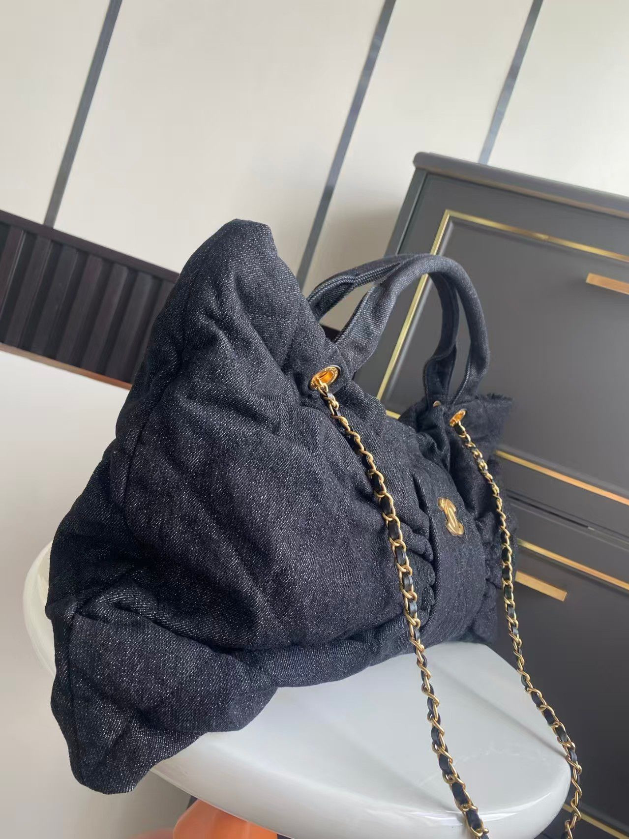 Ch**el Maxi Bow Bag 42x51x5cm