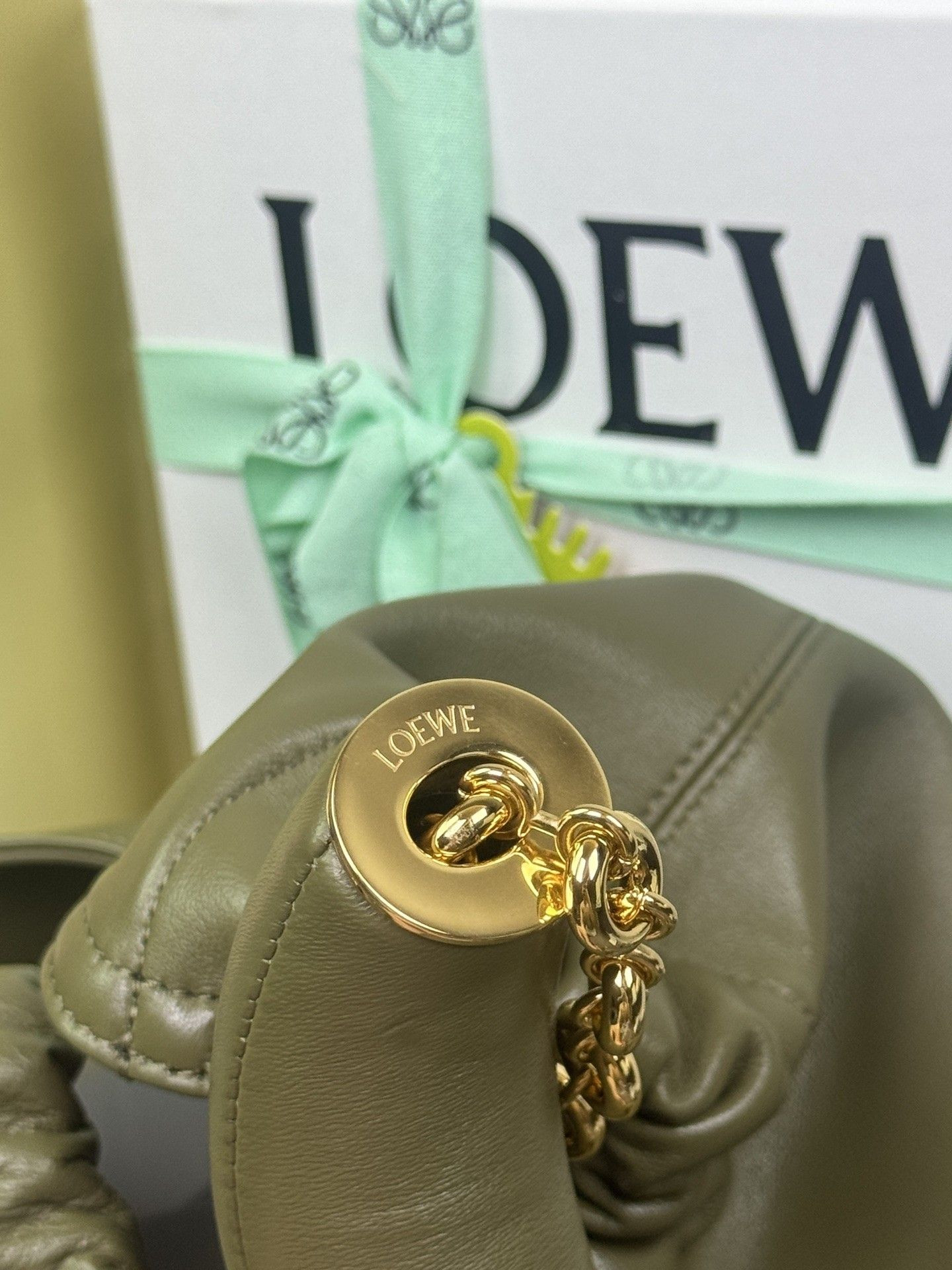 L0ew* Medium Squeeze bag in mellow nappa lambskin 34x33x13.5cm