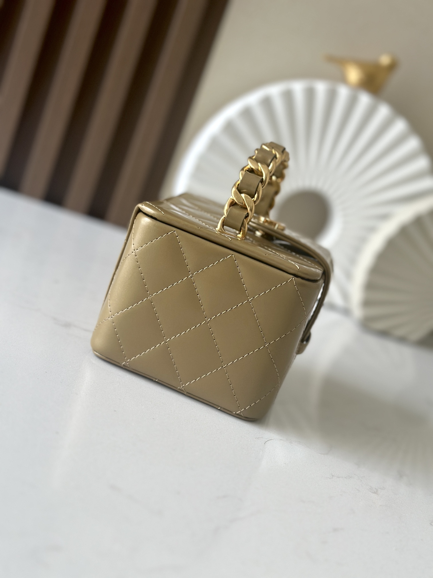 Chanel Vintage Cosmetic Bag 11x9.5x8.5cm