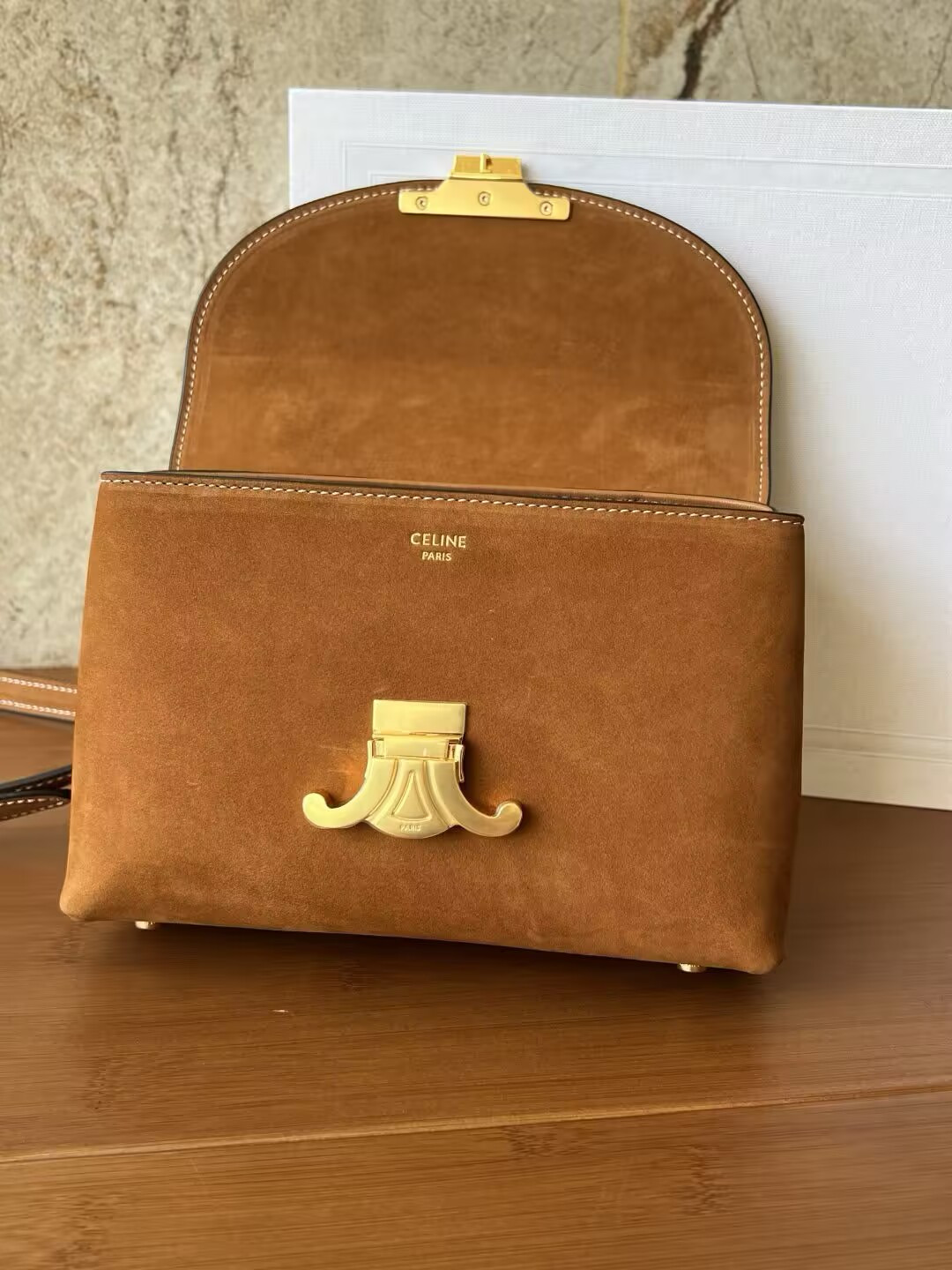 Ce1i*e Teen Nino Bag IN NUBUCK CALFSKIN 20.5x13x8cm