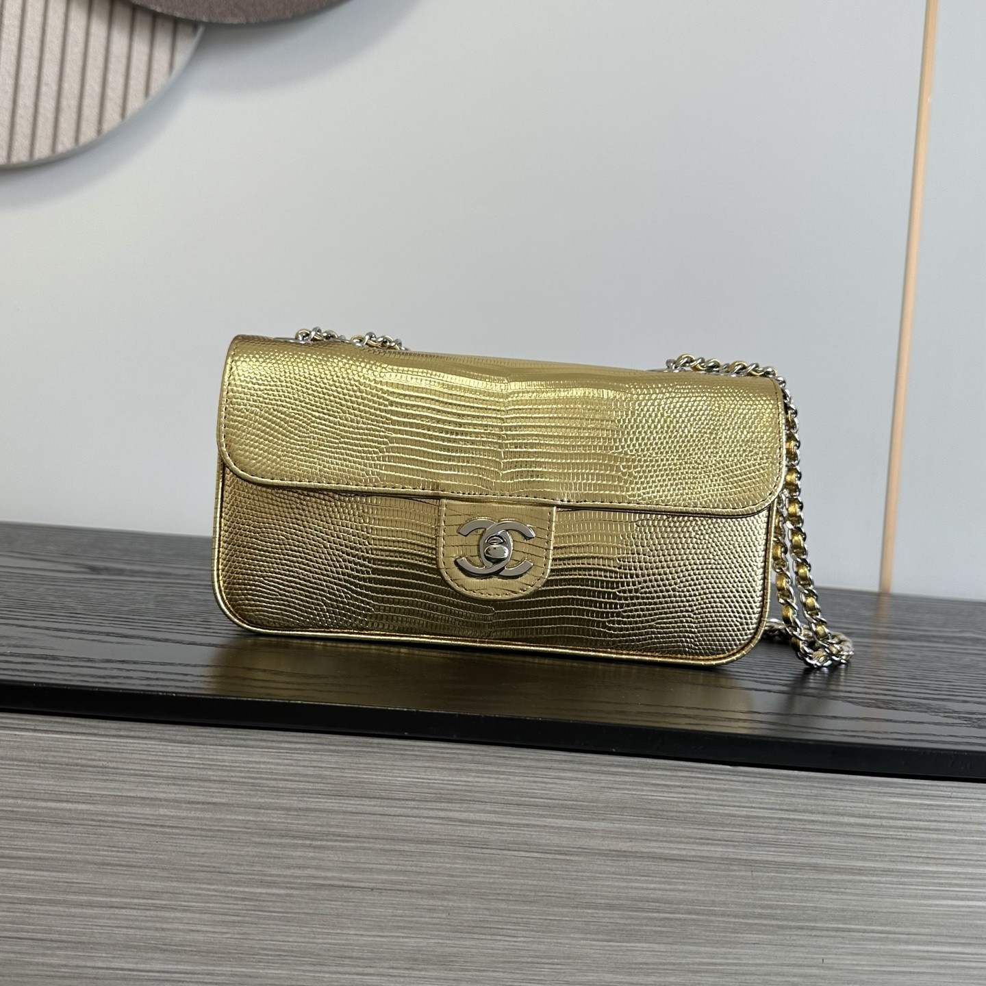 Ch**el East West Flap Bag 12x21.5x4cm