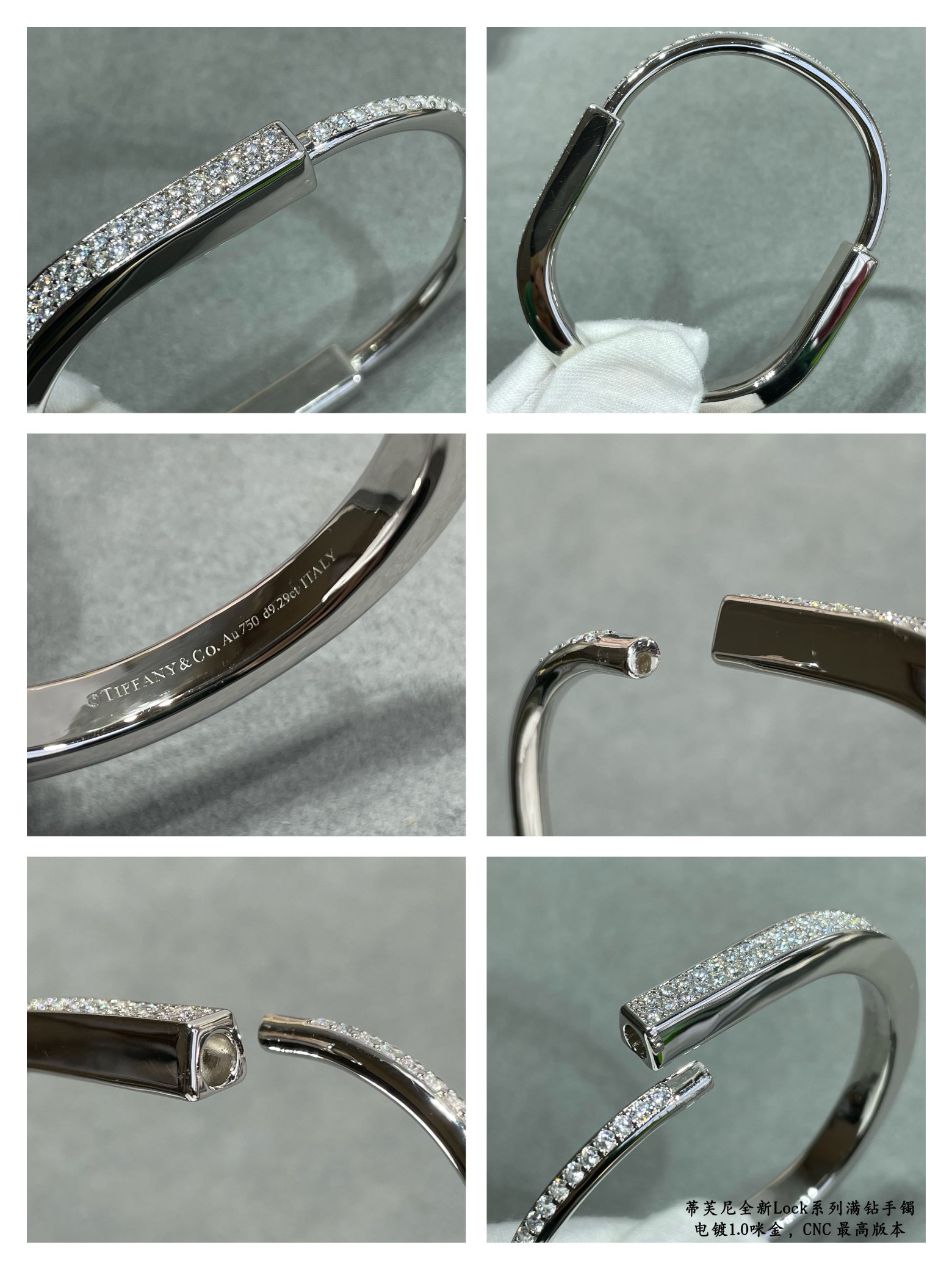 T*f*ny & Co. Lock Full D1am0nd Bracelet