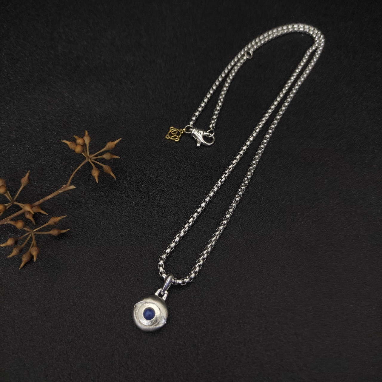 David Yurman evil eye Necklace(Chain length 50+5cm delay chain Chain thickness 3mm)