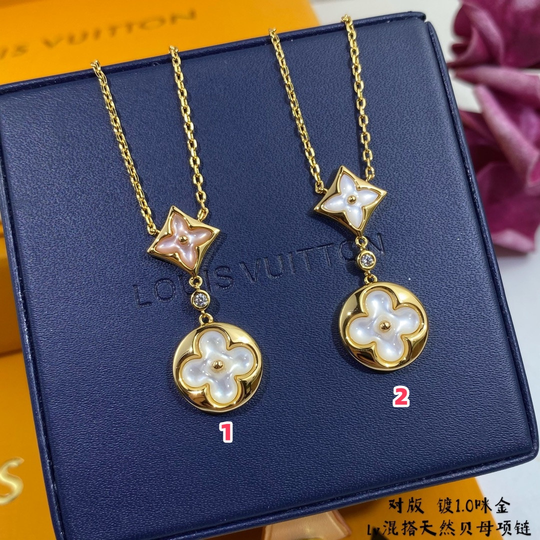 L0vis Vvtt0n Two-Flower Mandarin Duck Necklace