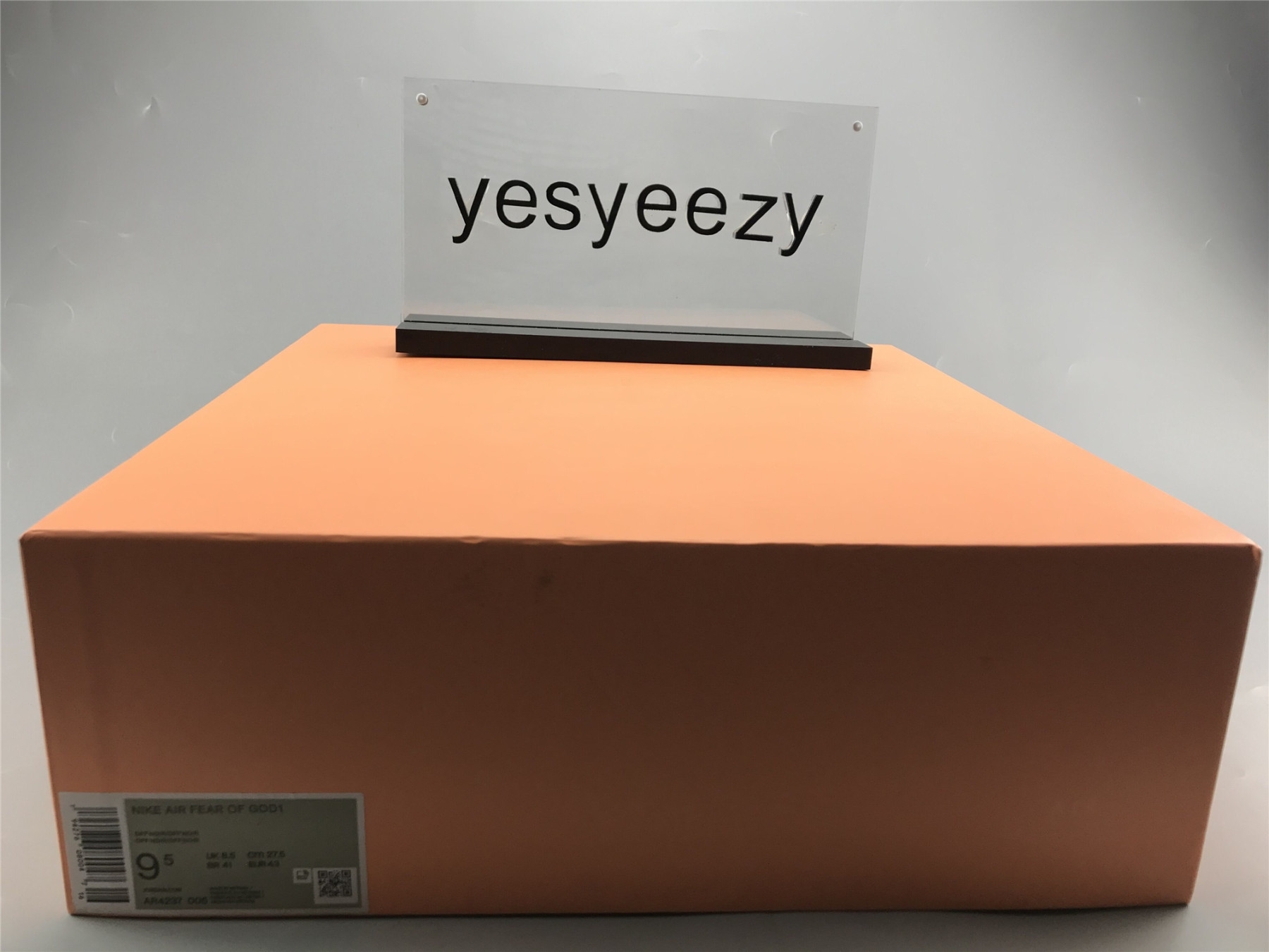 UA NIKE AIR FEAR OF GOD 1 TRIPLE BLACK