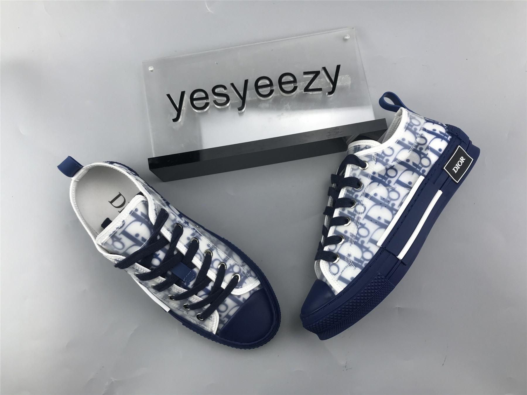 UA Dior B23 LOW TOP BLUE OBLIQUE