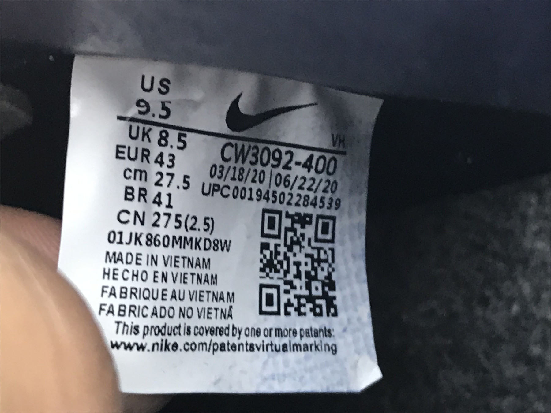 UA NIKE NOTRE X DUNK HIGH 