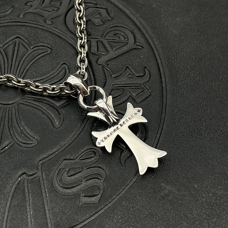 Ch*0me He**ts Cross Necklace