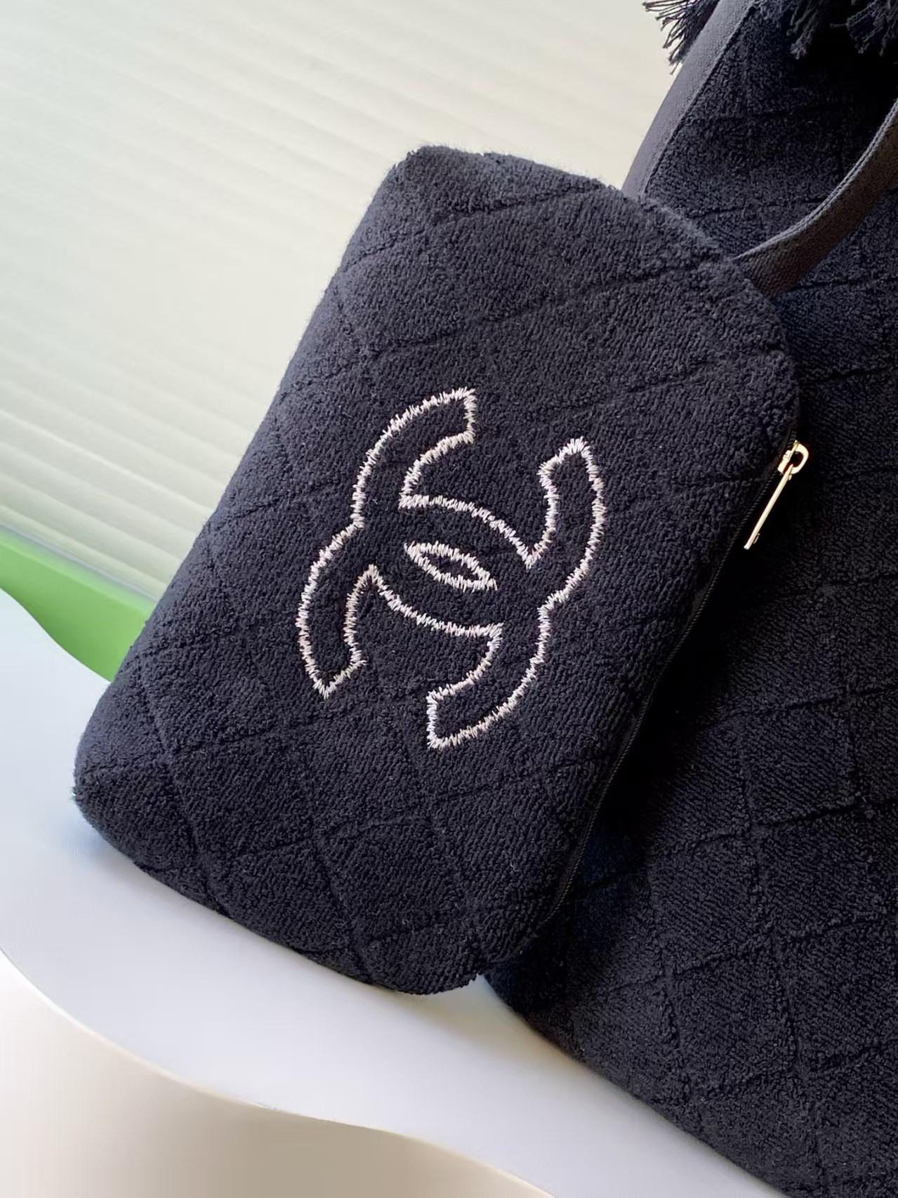 Ch**el Coco Beach Tote Bag 38x58x20cm Small Bag size 22x19cm