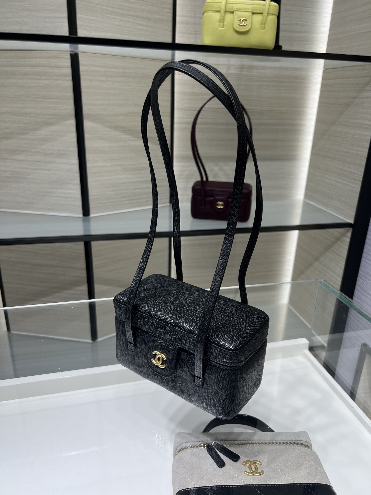 Ch**el preppy coco long box bag ap5067 17x9.5x8cm