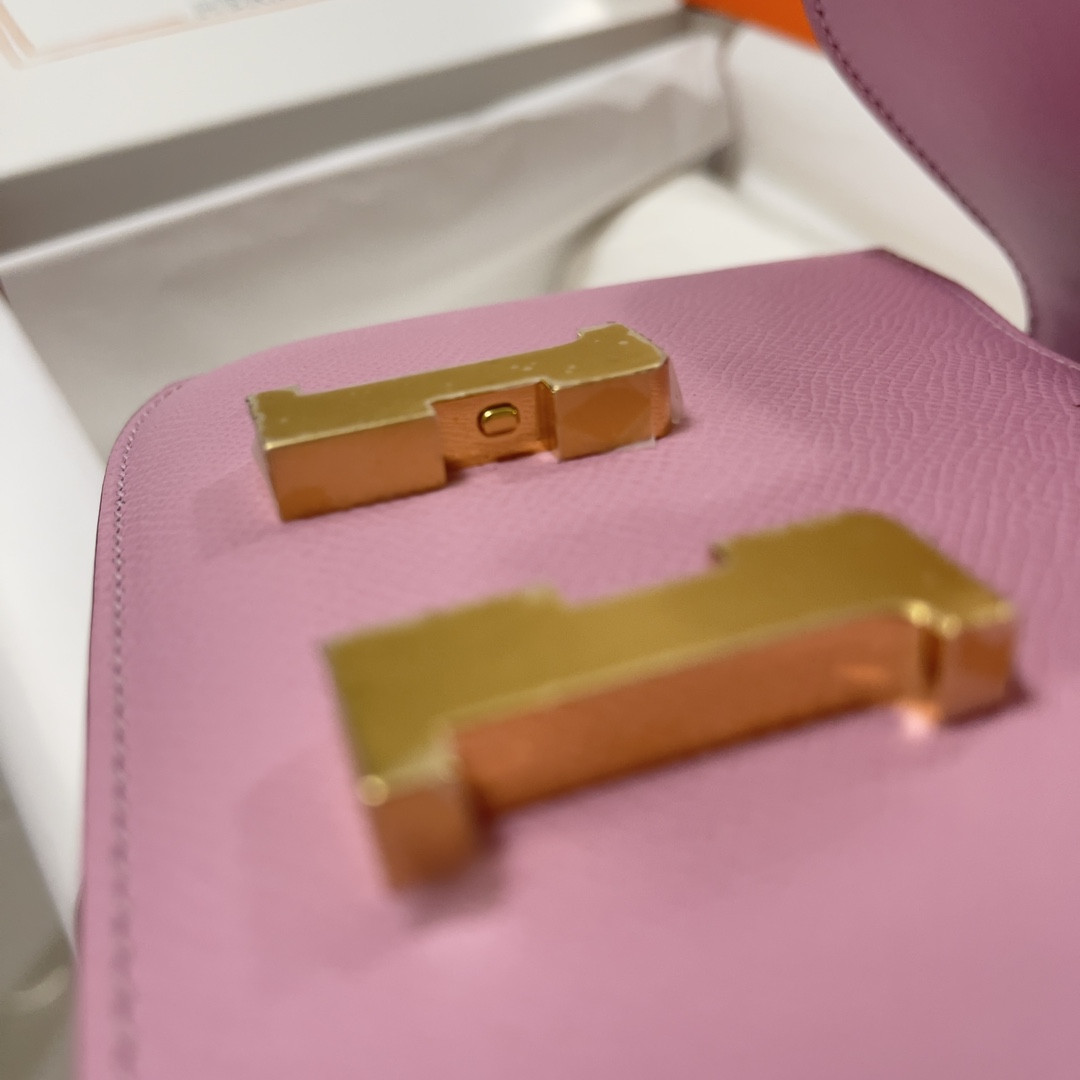 H**me5 Constance 19 Epsom Gold Hardware 7.25" x 6.25" x 2.25"