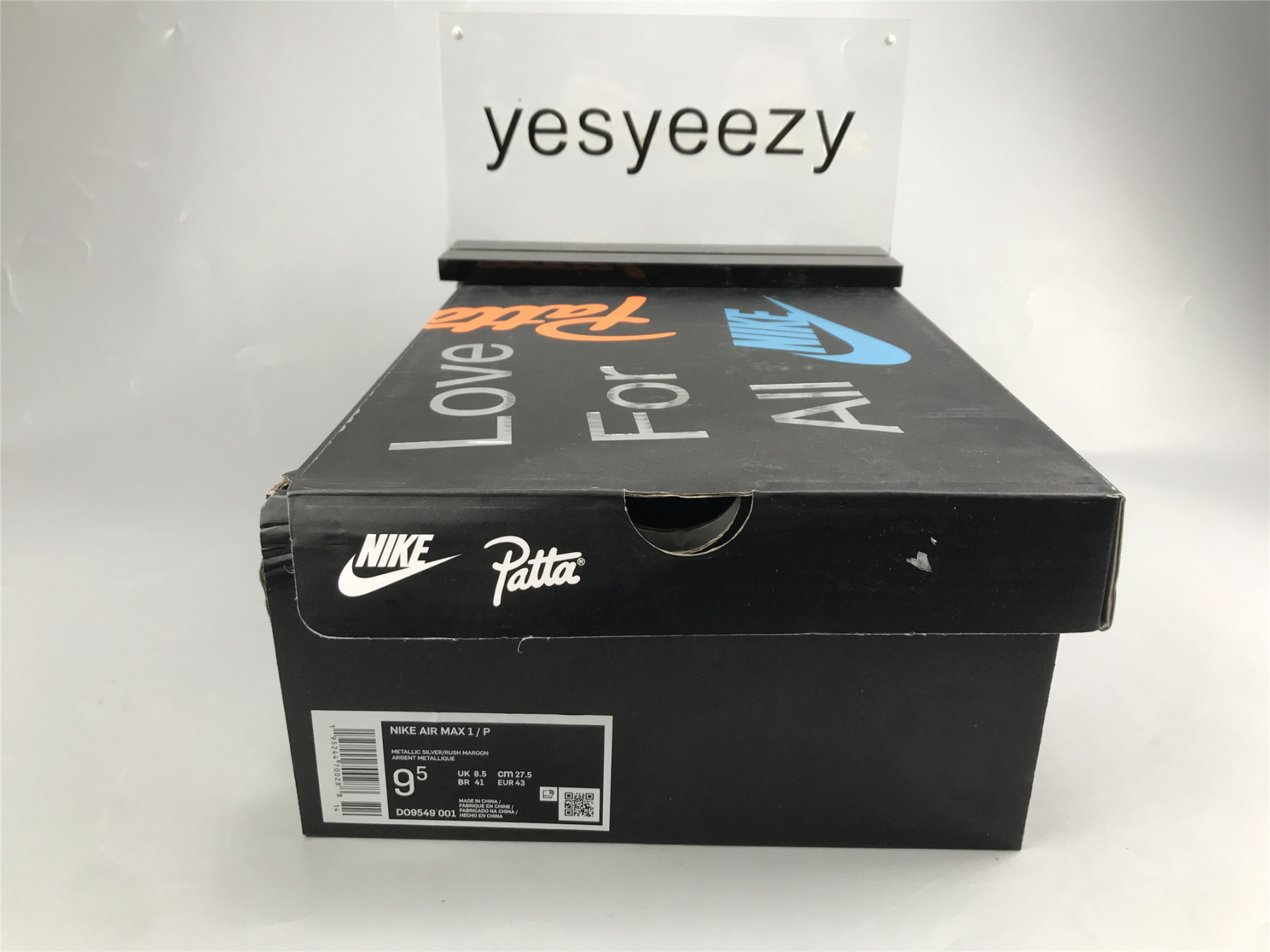 UA NIKE PATTA X AIR MAX 1 