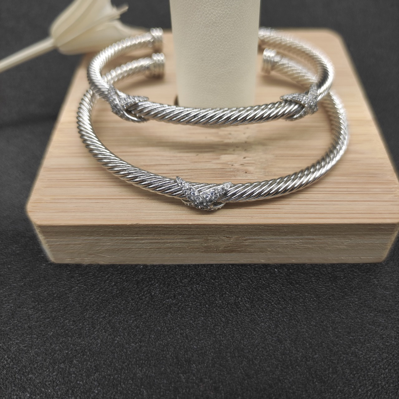 David Yurman 4mm Full D1am0nd X Bracelet (wrist circumference 15-20cm)