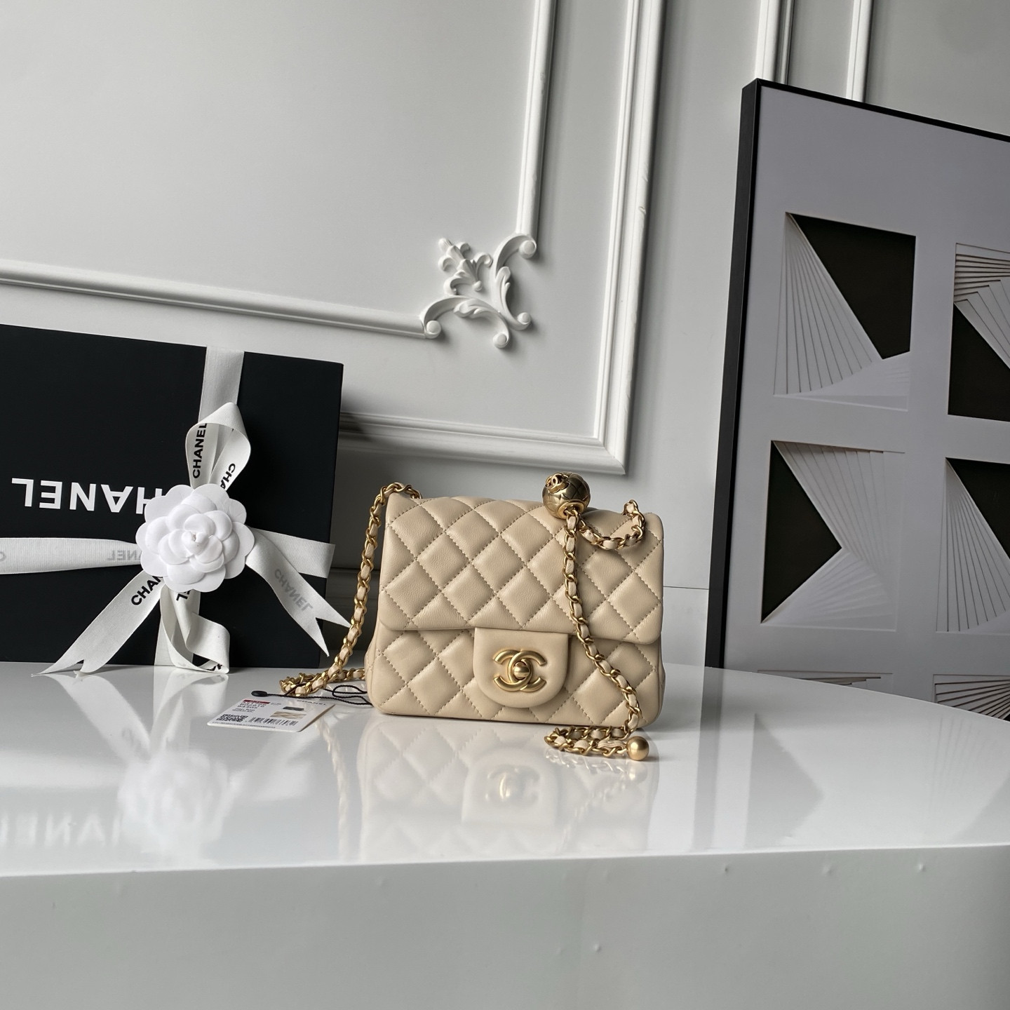 Ch**el MINI FLAP BAG 13.5x17x8cm