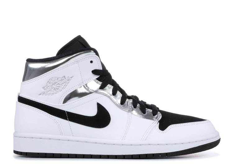 UA AIR JORDAN 1 MID 'WHITE SILVER'