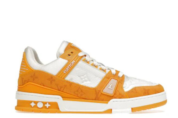 UA LV TRAINER YELLOW MONOGRAM DENIM WHITE