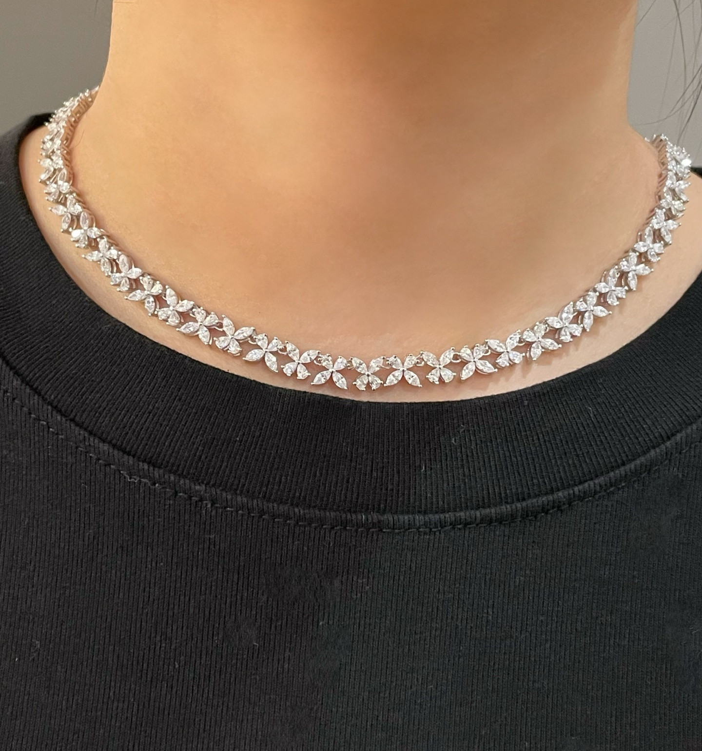 Graff Classic Butterfly D1am0nd Necklace Ag925(Length: 40 cm)