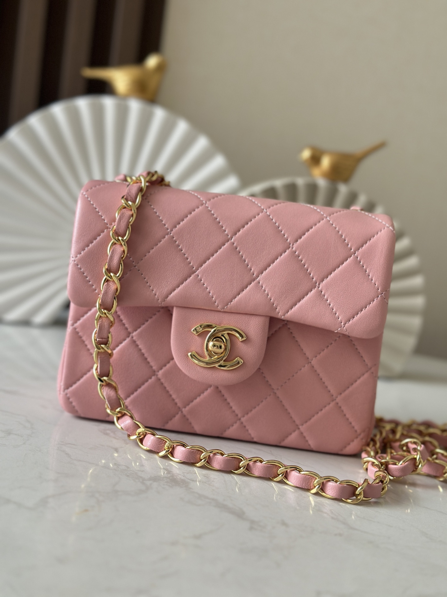 Ch**el Mini Square Flap Bag 17.5cm