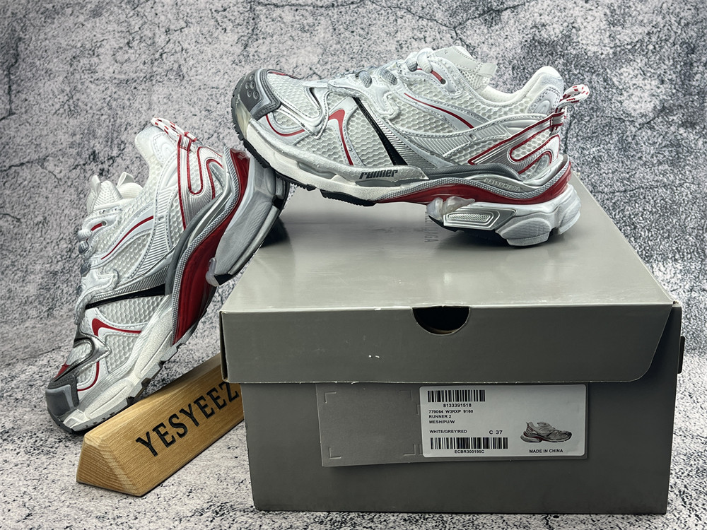 UA RUNNER GREY WHITE RED