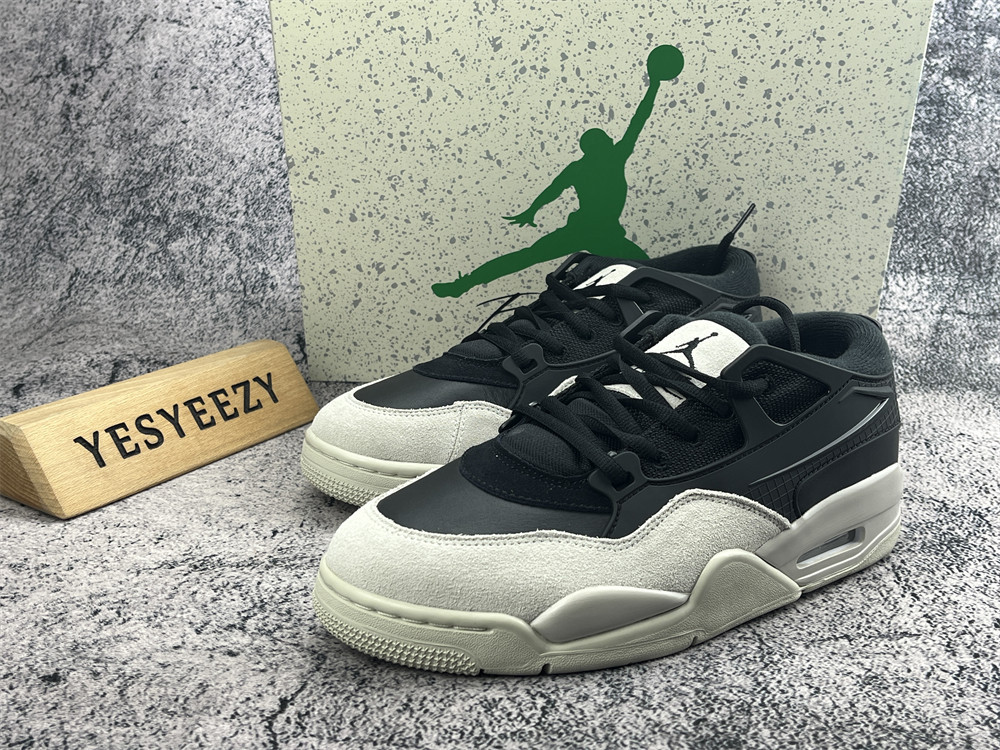 UA Jordan 4 RM Black Light Bone