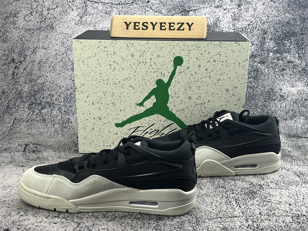 UA Jordan 4 RM Black Light Bone