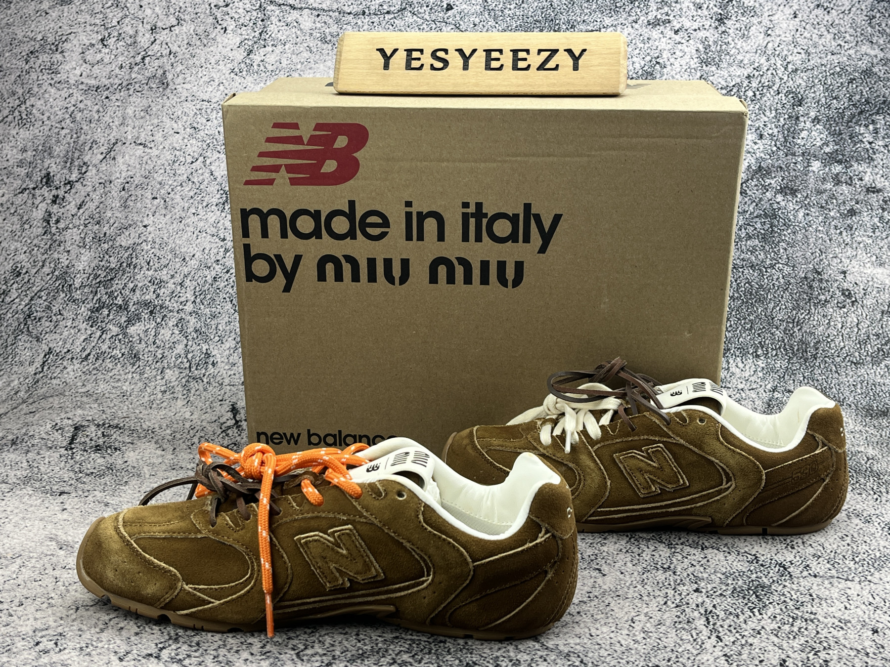 UA Miu Miu x New Balance 530 SL suede sneakers