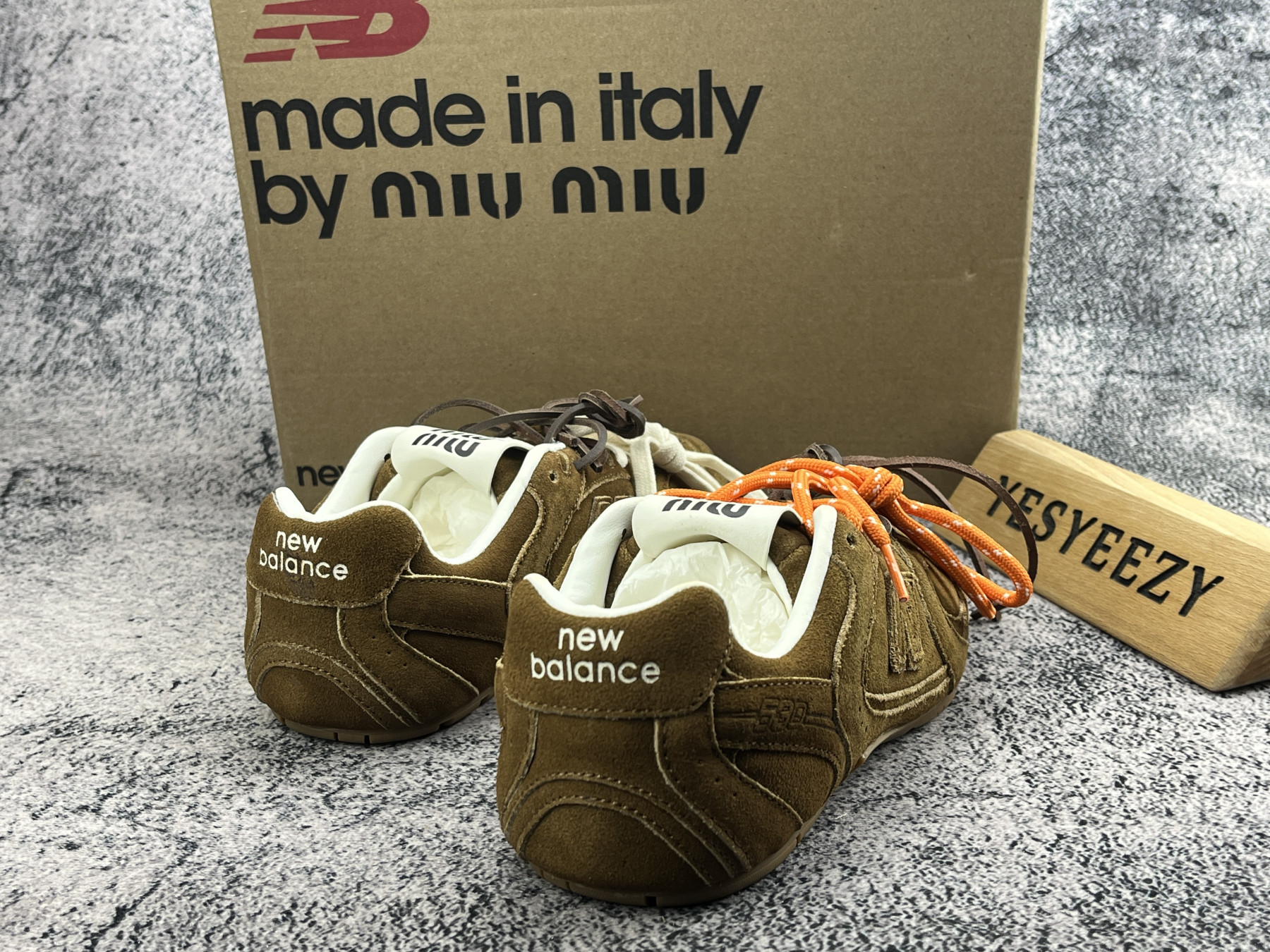 UA Miu Miu x New Balance 530 SL suede sneakers
