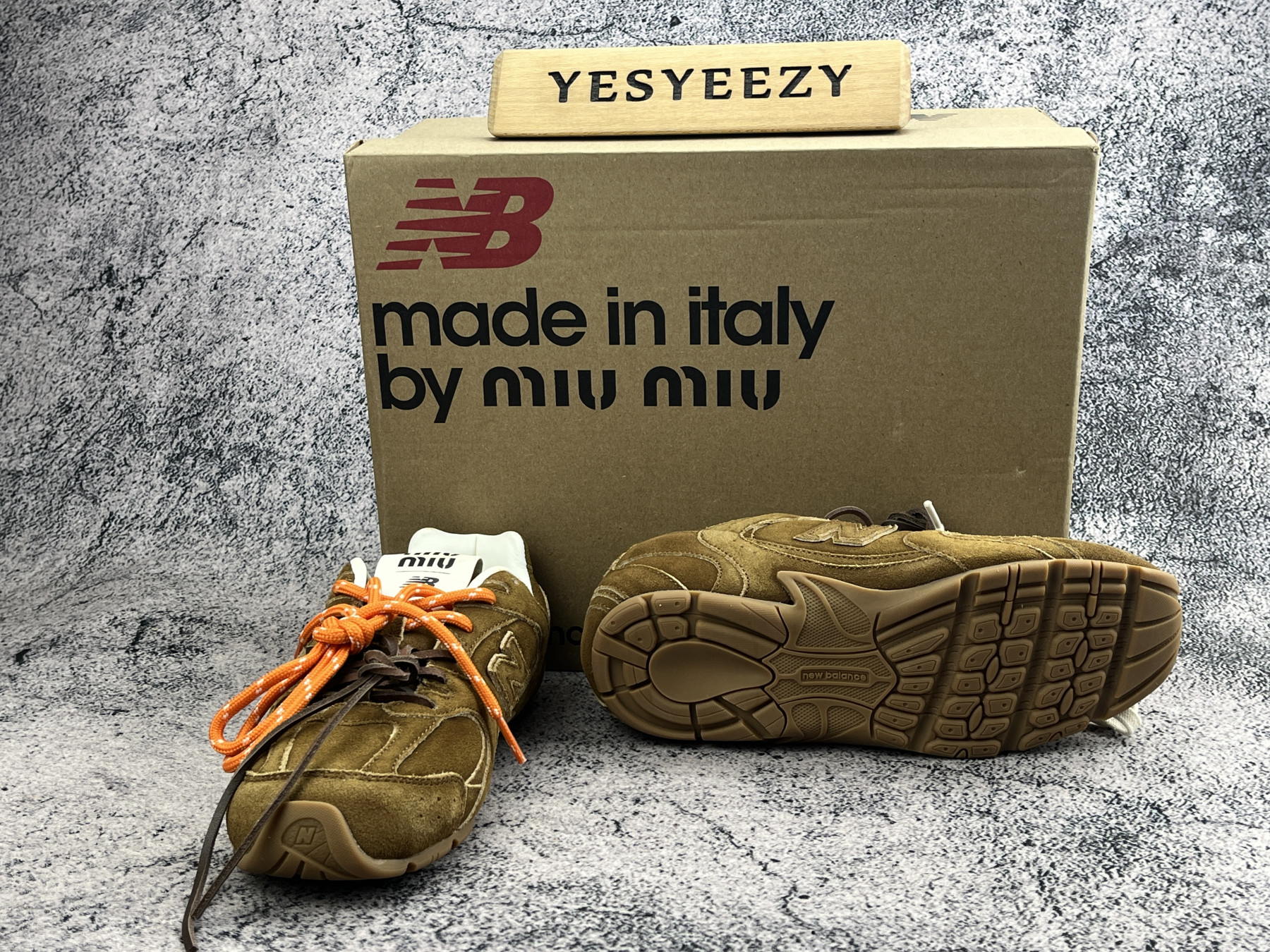 UA Miu Miu x New Balance 530 SL suede sneakers