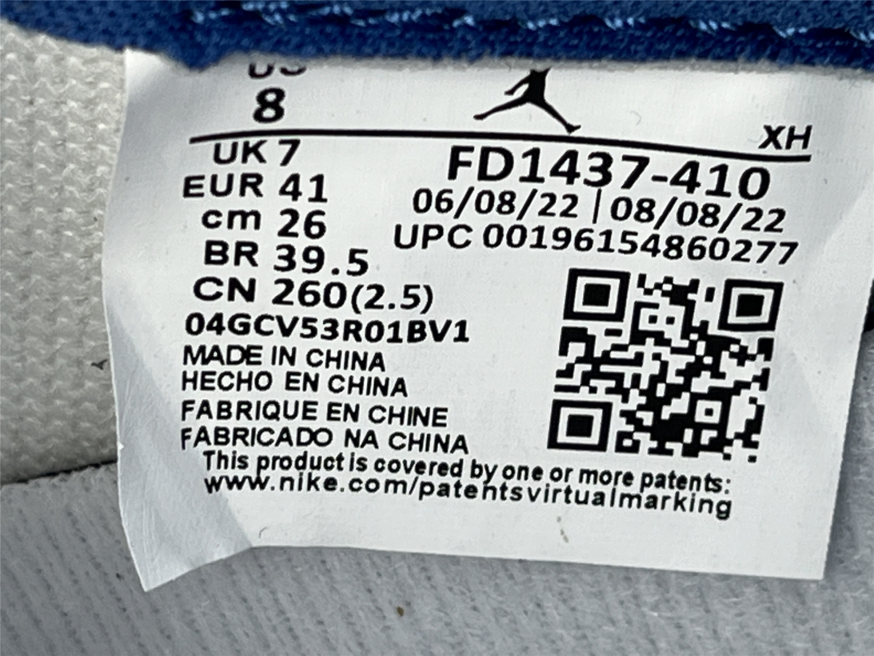 UA AIR JORDAN 1 RETRO HIGH OG GS 