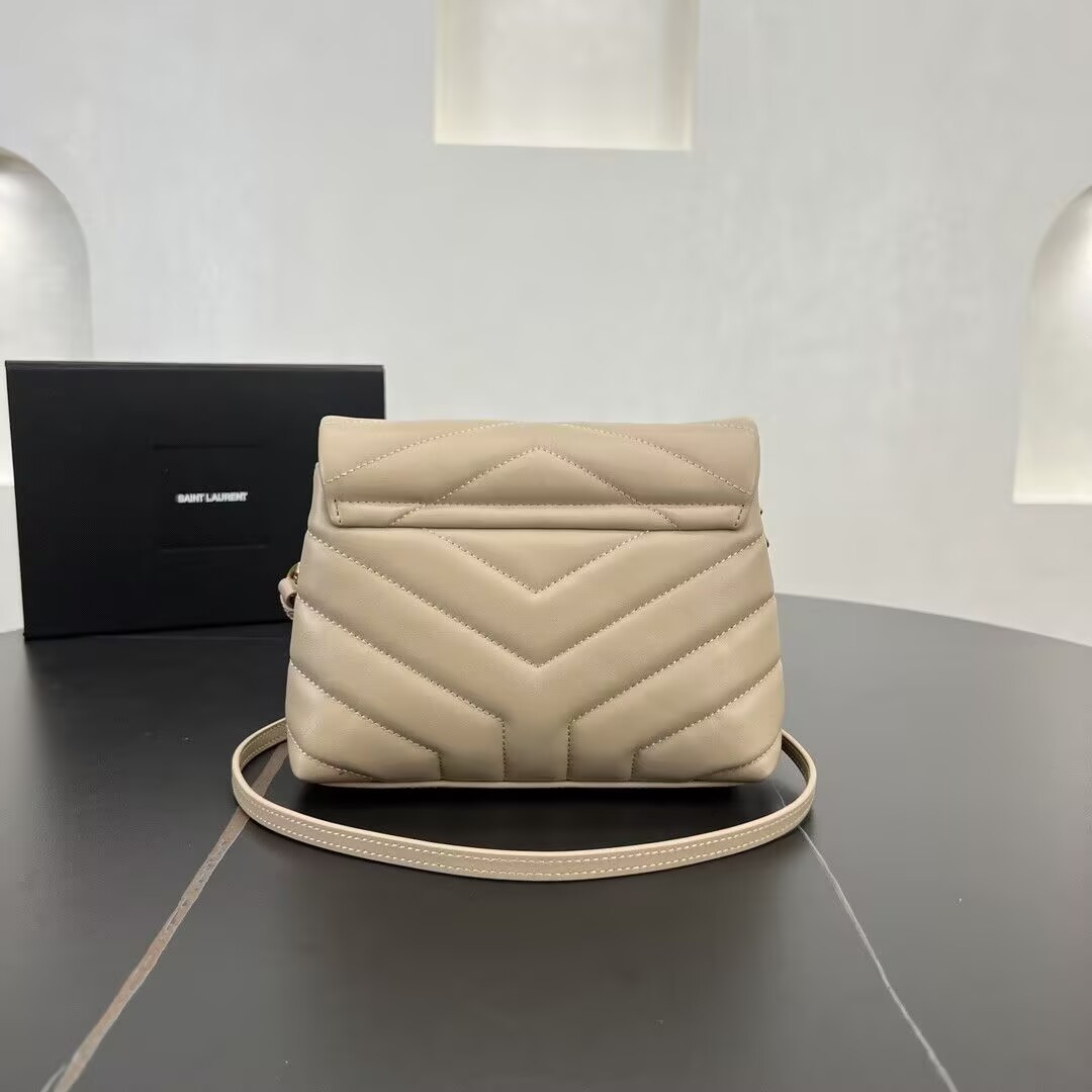 Y51 TOY LOULOU IN QUILTED LEATHER  7.9 X 5.5 X 3 INCHES