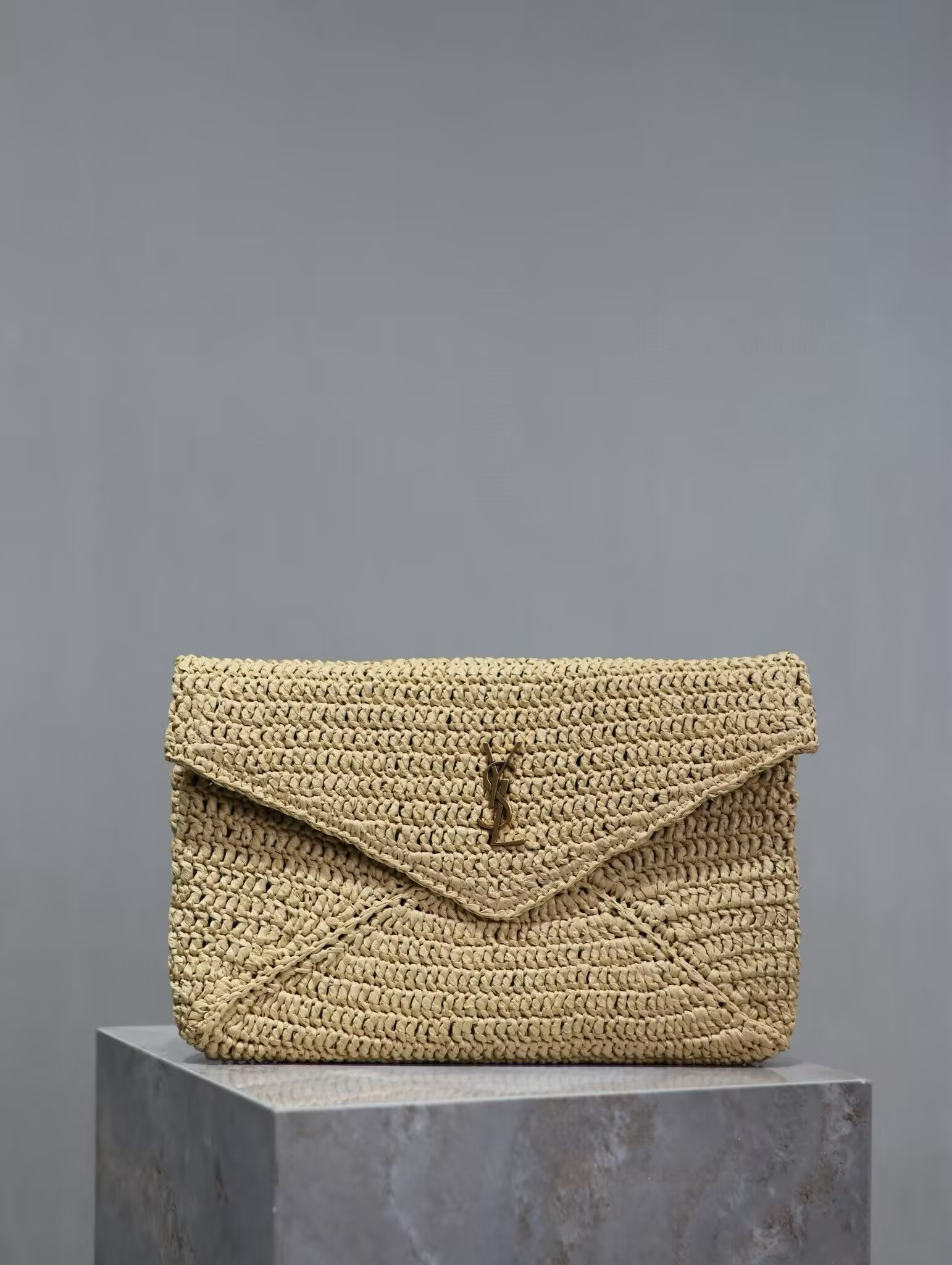 Y51 cassandre large envelope pouch in rope 29.5x18x4.5cm