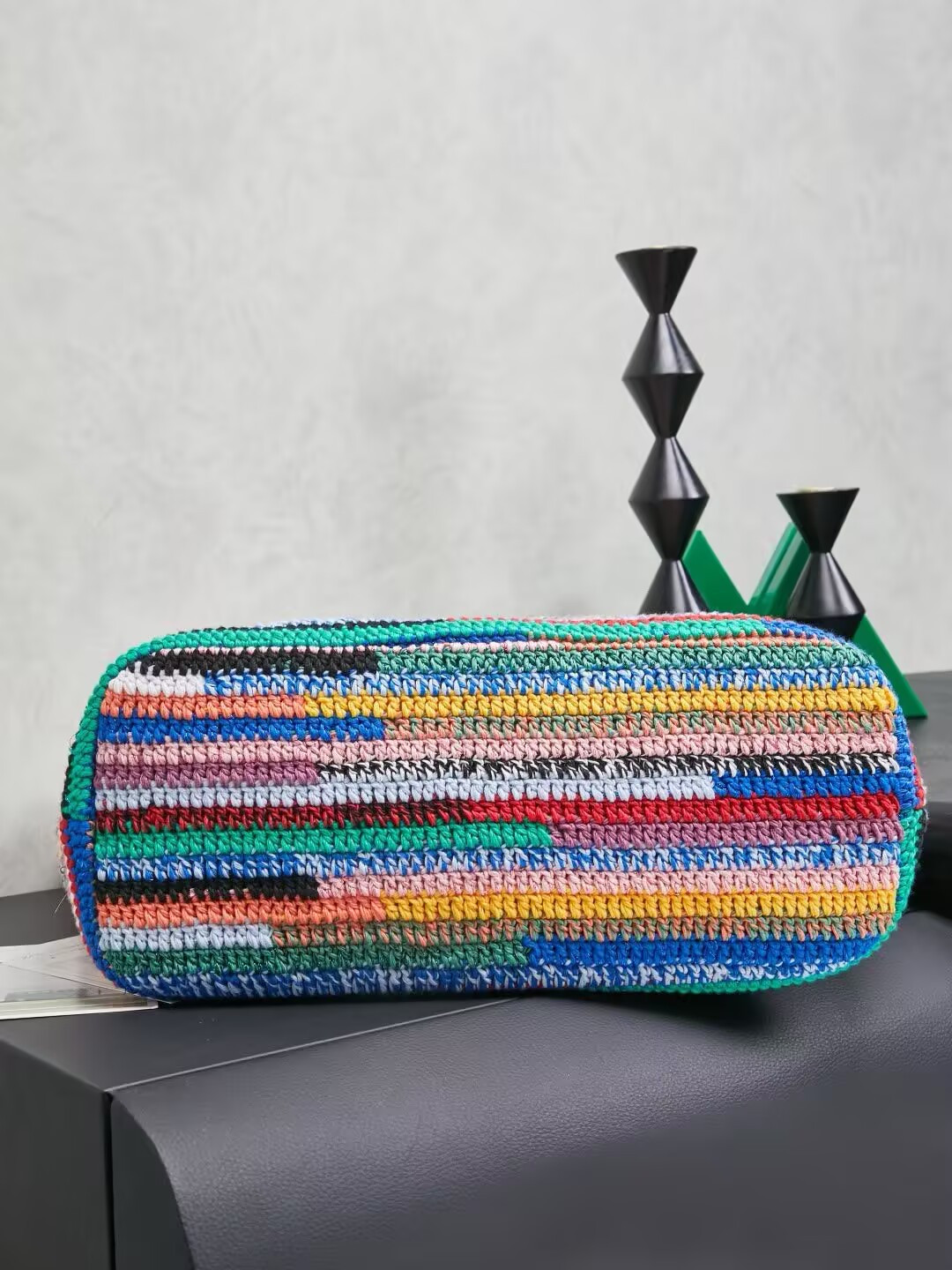 M1v M1v Crochet Tote Bag 34x40x16cm