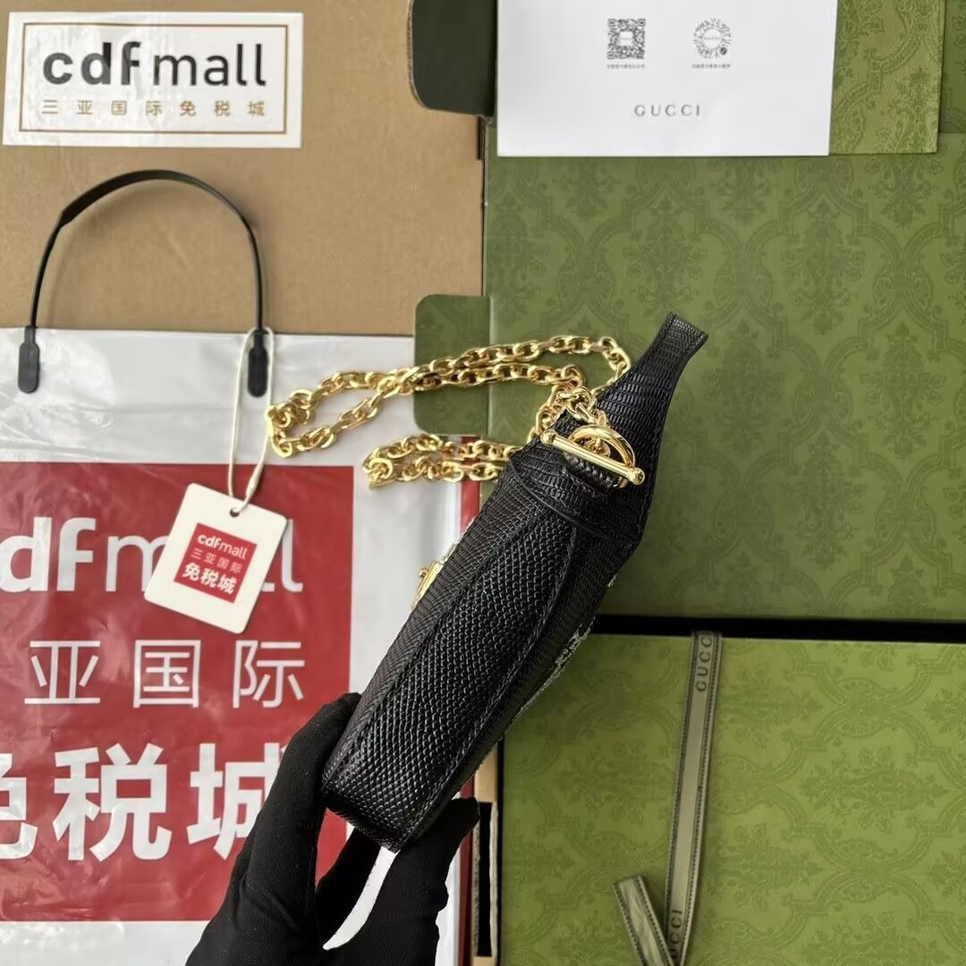 Gvc*1 Jackie 1961 mini lizard shoulder bag 19x13x3cm