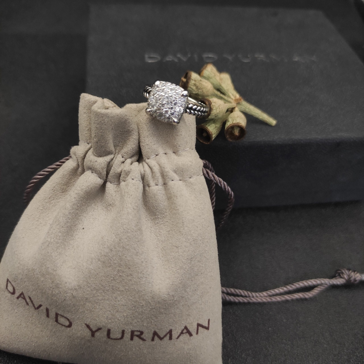 David Yurman Four prong full D1am0nd Ring